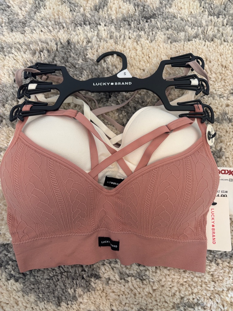 Lucky Brand 3 Pack Of Wireless Bralettes  S